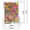 Cartoon Flowers - Partial Round Diamond - 30x40cm