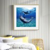 Two Whale - Full Round Diamond - 30x30cm