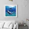 Two Whale - Full Round Diamond - 30x30cm
