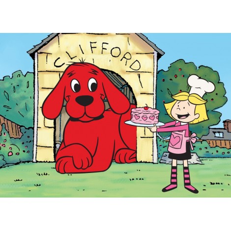 Clifford the Big Red Dog - Full Round Diamond - 40x30cm