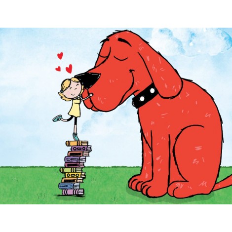 Clifford the Big Red Dog - Full Round Diamond - 40x30cm