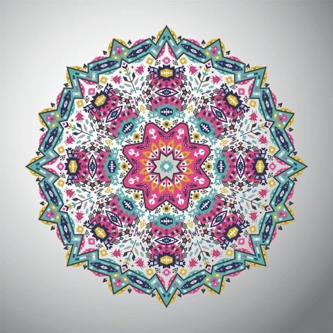 Mandala Datura Tree - Full Round Diamond - 30x30cm