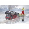 Snow Mountain Train - Full Round Diamond - 40x30cm