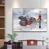 Snow Mountain Train - Full Round Diamond - 40x30cm