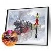 Snow Mountain Train - Full Round Diamond - 40x30cm
