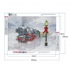 Snow Mountain Train - Full Round Diamond - 40x30cm