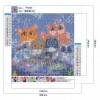 Party Catsfor - Full Round Diamond - 30x30cm