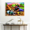 Construction Team Car - Full Round Diamond - 45x35cm