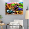 Construction Team Car - Full Round Diamond - 45x35cm