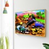 Construction Team Car - Full Round Diamond - 45x35cm