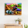 Construction Team Car - Full Round Diamond - 45x35cm