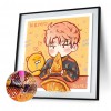 Cartoon Boy - Full Round Diamond - 30x30cm