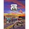 US 66 Motorcycle - Full Round Diamond - 40x50cm