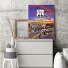 US 66 Motorcycle - Full Round Diamond - 40x50cm