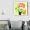 Cartoon Boy - Full Round Diamond - 30x30cm