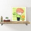 Cartoon Boy - Full Round Diamond - 30x30cm