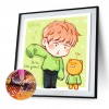 Cartoon Boy - Full Round Diamond - 30x30cm