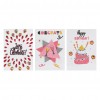 6pcs CartoonHappy Birthday Greeting Cards - Special Shaped Diamond - cm
