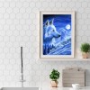 Snow Wolf - Full Round Diamond - 30x40cm