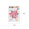 6pcs CartoonHappy Birthday Greeting Cards - Special Shaped Diamond - cm