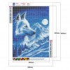 Snow Wolf - Full Round Diamond - 30x40cm