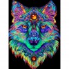 Shining Wolf - Full Round Diamond - 35x45cm
