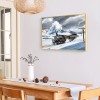 Snow Mountain Train - Full Round Diamond - 40x30cm