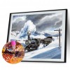 Snow Mountain Train - Full Round Diamond - 40x30cm