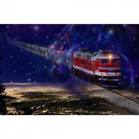 Starry Sky Train - Full Round Diamond - 40x30cm