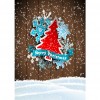 Cartoon Xmas Tree - Full Round Diamond - 30x40cm