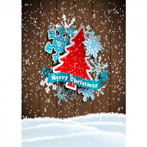 Cartoon Xmas Tree - Full Round Diamond - 30x40cm