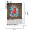Cartoon Xmas Tree - Full Round Diamond - 30x40cm