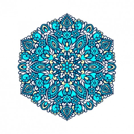 Mandala Datura Tree - Full Round Diamond - 30x30cm