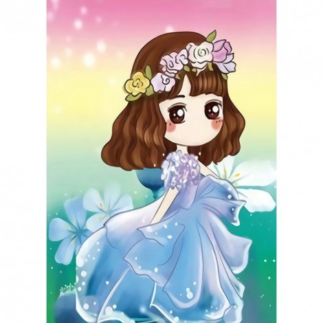 Tiny Princess - Full Round Diamond - 30x40cm