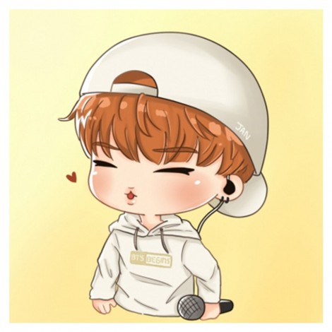 Cartoon Boy - Full Round Diamond - 30x30cm