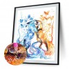 Ice Fire Butterfly Fox - Full Round Diamond - 40x50cm
