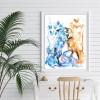 Ice Fire Butterfly Fox - Full Round Diamond - 40x50cm
