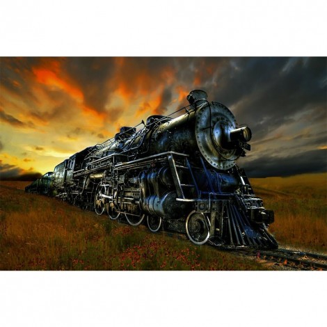 Prairie Train - Full Round Diamond - 40x30cm