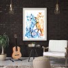 Ice Fire Butterfly Fox - Full Round Diamond - 40x50cm