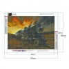 Prairie Train - Full Round Diamond - 40x30cm