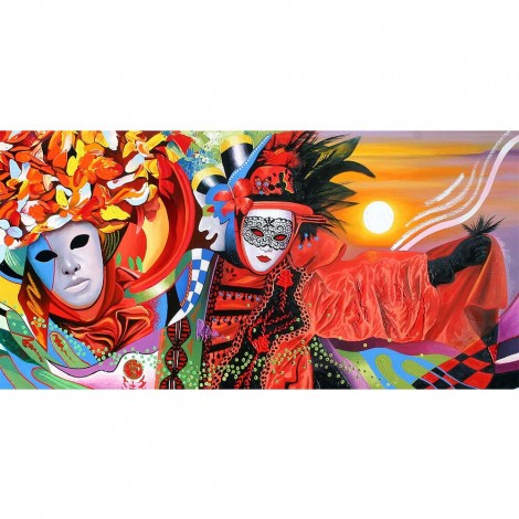 Carnival Mask - Full Round Diamond - 85x45cm