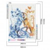 Ice Fire Butterfly Fox - Full Round Diamond - 40x50cm