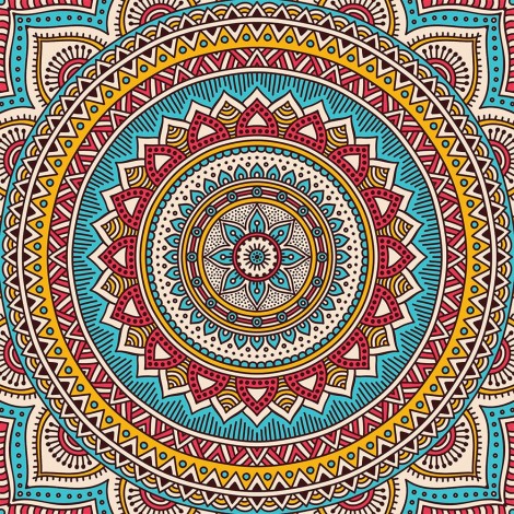 Mandala Flower - Full Round Diamond - 30x30cm