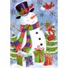 Smile Snowman - Full Round Diamond - 30x40cm