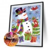 Smile Snowman - Full Round Diamond - 30x40cm