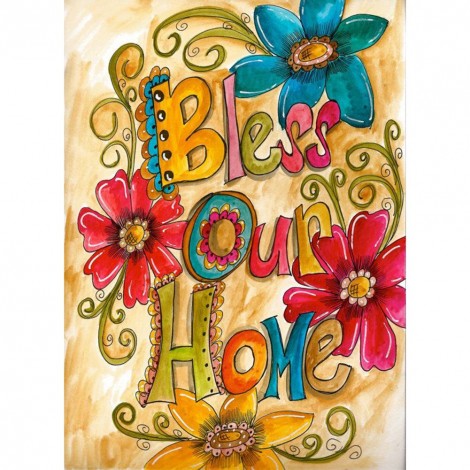 Bless Home - Full Round Diamond - 30x40cm