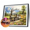 Forest Train - Full Round Diamond - 40x30cm