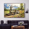 Forest Train - Full Round Diamond - 40x30cm