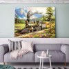 Forest Train - Full Round Diamond - 40x30cm