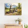 Forest Train - Full Round Diamond - 40x30cm